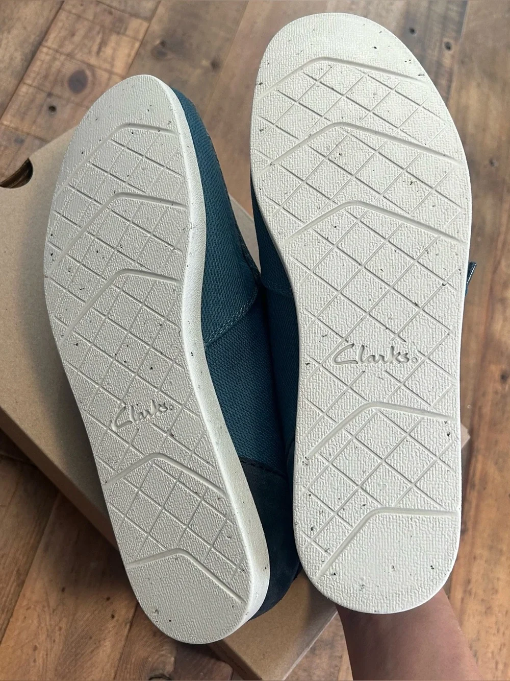 New Clarks SHACRELITE Moc Loafers Blue Size 10M Men’s Shoes Slip On Casual